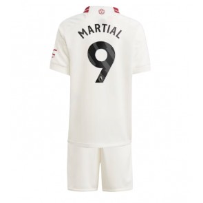 Manchester United Anthony Martial #9 Koszulka Trzecich Dziecięca 2023-24 Krótki Rękaw (+ Krótkie spodenki)